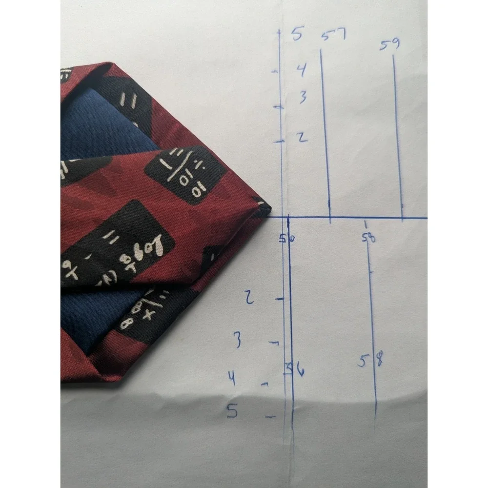 Mathematical Men's Business Math Teacher Formulas Tie Renaissance Hand Made